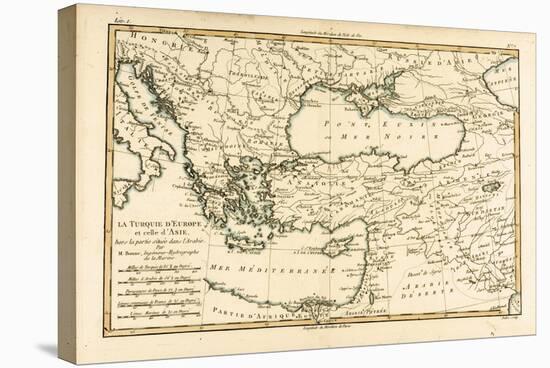 Turkey, from 'Atlas De Toutes Les Parties Connues Du Globe Terrestre' by Guillaume Raynal…-Charles Marie Rigobert Bonne-Stretched Canvas