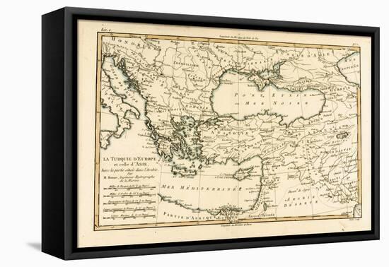 Turkey, from 'Atlas De Toutes Les Parties Connues Du Globe Terrestre' by Guillaume Raynal…-Charles Marie Rigobert Bonne-Framed Stretched Canvas