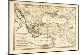 Turkey, from 'Atlas De Toutes Les Parties Connues Du Globe Terrestre' by Guillaume Raynal…-Charles Marie Rigobert Bonne-Mounted Giclee Print
