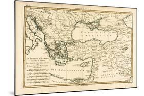 Turkey, from 'Atlas De Toutes Les Parties Connues Du Globe Terrestre' by Guillaume Raynal…-Charles Marie Rigobert Bonne-Mounted Giclee Print