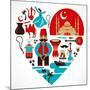 Turkey - Heart-Marish-Mounted Art Print