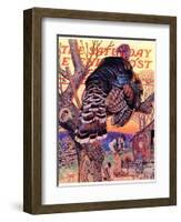 "Turkey in the Tree," Saturday Evening Post Cover, November 25, 1939-Joseph Christian Leyendecker-Framed Giclee Print