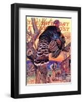 "Turkey in the Tree," Saturday Evening Post Cover, November 25, 1939-Joseph Christian Leyendecker-Framed Giclee Print