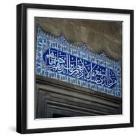 Turkey. Istanbul. Blue Mosque, 16th Century. Ottoman Style. Courtyard. Blue Tiles. Detail-null-Framed Photographic Print