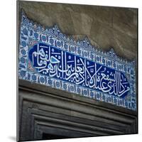 Turkey. Istanbul. Blue Mosque, 16th Century. Ottoman Style. Courtyard. Blue Tiles. Detail-null-Mounted Photographic Print