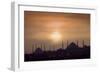 Turkey, Istanbul, Blue Mosque and Hagia Sophia, Sunset-Daryl Benson-Framed Premium Photographic Print