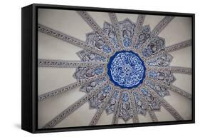 Turkey, Istanbul, Blue Mosque, Decorated Dome with Arabic Writing-Samuel Magal-Framed Stretched Canvas