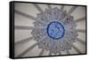 Turkey, Istanbul, Blue Mosque, Decorated Dome with Arabic Writing-Samuel Magal-Framed Stretched Canvas