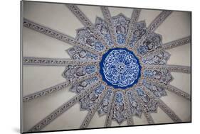 Turkey, Istanbul, Blue Mosque, Decorated Dome with Arabic Writing-Samuel Magal-Mounted Photographic Print