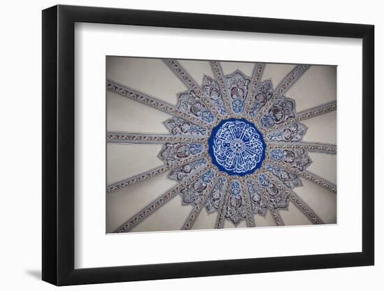 Turkey, Istanbul, Blue Mosque, Decorated Dome with Arabic Writing-Samuel Magal-Framed Photographic Print