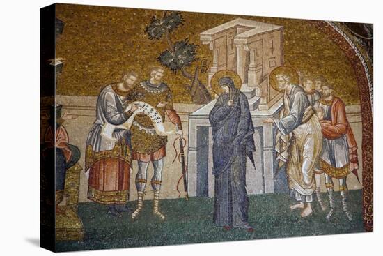 Turkey, Istanbul, Chora Church, Outer Narthex, Mosaic, The Enrollment For Taxation-Samuel Magal-Stretched Canvas