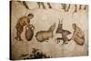 Turkey, Istanbul, Great Palace Mosaic Museum, Roman Mosaic, Shepherd Milking A Goat-Samuel Magal-Stretched Canvas