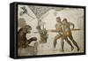 Turkey, Istanbul, Great Palace Mosaic Museum, Roman Mosaic, Tiger Hunt-Samuel Magal-Framed Stretched Canvas