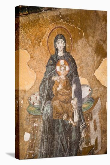 Turkey, Istanbul, Hagia Sophia, Apse, Half Dome, Mosaic of The Virgin-Samuel Magal-Stretched Canvas