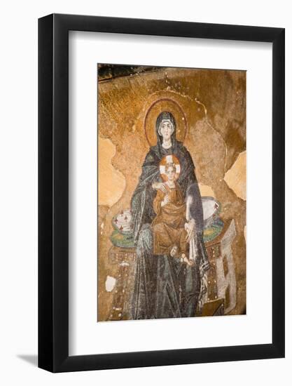 Turkey, Istanbul, Hagia Sophia, Apse, Half Dome, Mosaic of The Virgin-Samuel Magal-Framed Photographic Print