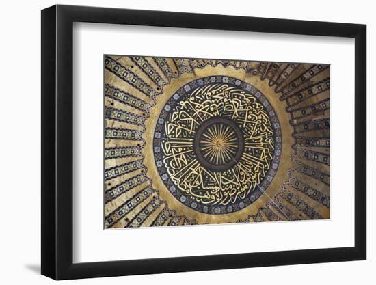 Turkey, Istanbul, Hagia Sophia, Decorated Dome with Arabic Writing-Samuel Magal-Framed Premium Photographic Print