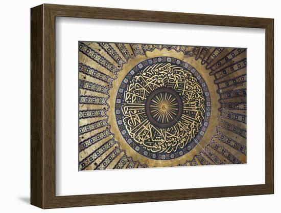 Turkey, Istanbul, Hagia Sophia, Decorated Dome with Arabic Writing-Samuel Magal-Framed Photographic Print