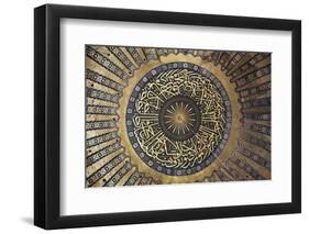 Turkey, Istanbul, Hagia Sophia, Decorated Dome with Arabic Writing-Samuel Magal-Framed Photographic Print