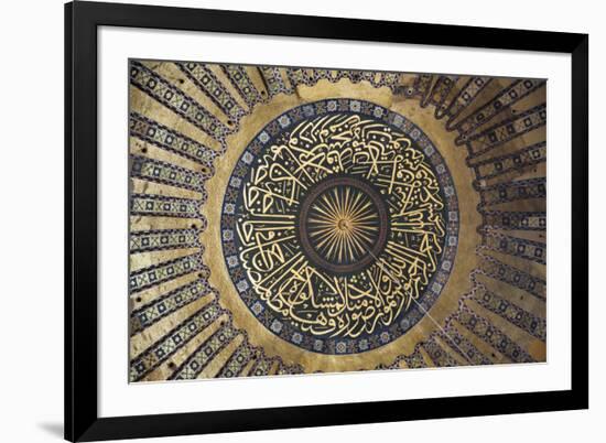 Turkey, Istanbul, Hagia Sophia, Decorated Dome with Arabic Writing-Samuel Magal-Framed Photographic Print