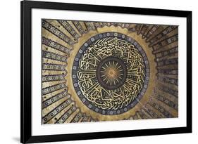 Turkey, Istanbul, Hagia Sophia, Decorated Dome with Arabic Writing-Samuel Magal-Framed Photographic Print