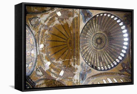 Turkey, Istanbul, Hagia Sophia, Decorated Dome-Samuel Magal-Framed Stretched Canvas