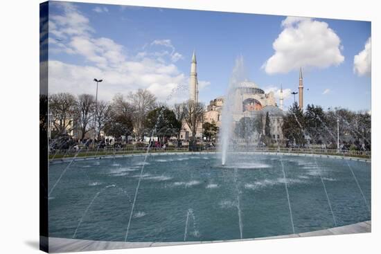 Turkey, Istanbul, Hagia Sophia, Exterior, Fountain-Samuel Magal-Stretched Canvas