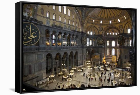 Turkey, Istanbul, Hagia Sophia, Interior-Samuel Magal-Framed Stretched Canvas