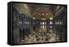 Turkey, Istanbul, Hagia Sophia, Interior-Samuel Magal-Framed Stretched Canvas