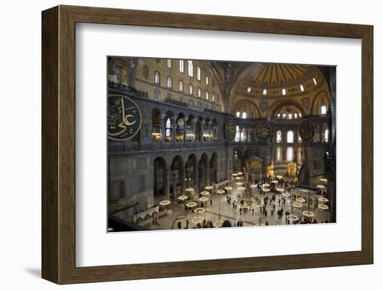 Turkey, Istanbul, Hagia Sophia, Interior-Samuel Magal-Framed Photographic Print