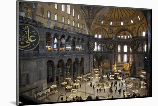 Turkey, Istanbul, Hagia Sophia, Interior-Samuel Magal-Mounted Photographic Print