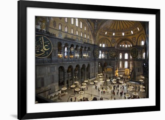 Turkey, Istanbul, Hagia Sophia, Interior-Samuel Magal-Framed Photographic Print