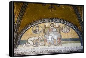 Turkey, Istanbul, Hagia Sophia, Mosaic Above the Imperial Gate-Samuel Magal-Framed Stretched Canvas