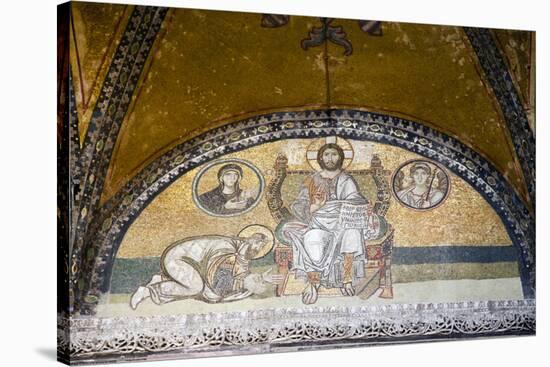 Turkey, Istanbul, Hagia Sophia, Mosaic Above the Imperial Gate-Samuel Magal-Stretched Canvas