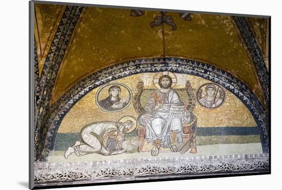 Turkey, Istanbul, Hagia Sophia, Mosaic Above the Imperial Gate-Samuel Magal-Mounted Photographic Print