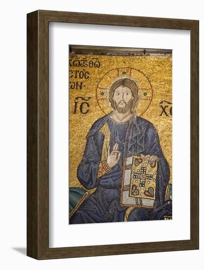 Turkey, Istanbul, Hagia Sophia, Mosaic of Empress Zoe and Emperor Constantine IX Monomachos-Samuel Magal-Framed Photographic Print