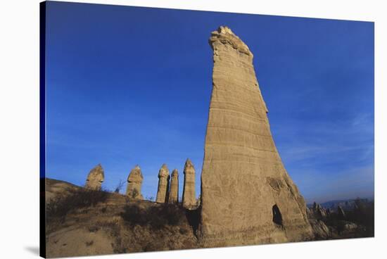 Turkey, Istanbul, Kemerburgaz, View of Rock Formation in Goreme-Ali Kabas-Stretched Canvas