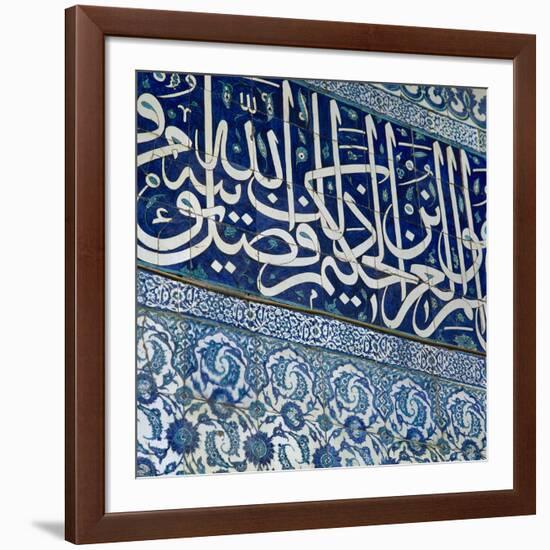 Turkey. Istanbul. New Mosque. 17th Century. Ottoman Style. Decorated Tiles-null-Framed Photographic Print