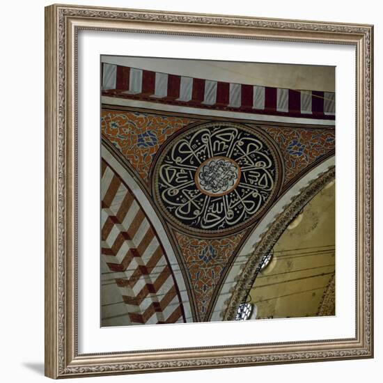 Turkey. Istanbul. Suleymaniye Mosque. Ottoman Imperial Mosque. Built by Mimar Sinan. 16th Century.-Sinan-Framed Photographic Print