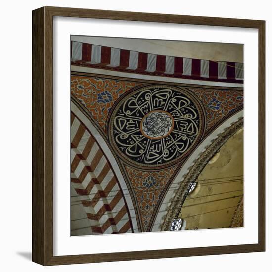 Turkey. Istanbul. Suleymaniye Mosque. Ottoman Imperial Mosque. Built by Mimar Sinan. 16th Century.-Sinan-Framed Photographic Print