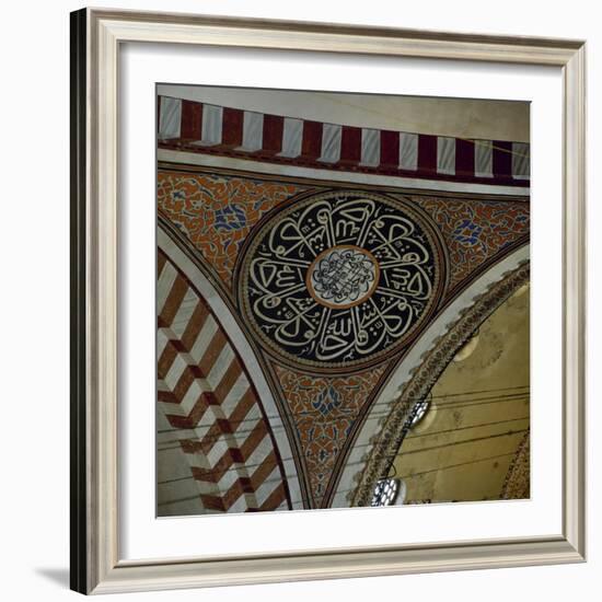 Turkey. Istanbul. Suleymaniye Mosque. Ottoman Imperial Mosque. Built by Mimar Sinan. 16th Century.-Sinan-Framed Photographic Print