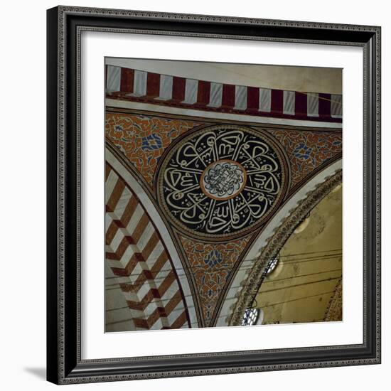 Turkey. Istanbul. Suleymaniye Mosque. Ottoman Imperial Mosque. Built by Mimar Sinan. 16th Century.-Sinan-Framed Photographic Print