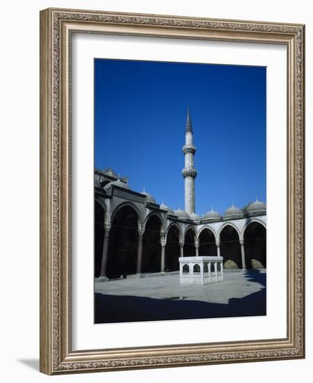 Turkey. Istanbul. Suleymaniye Mosque. Ottoman Style. 16th Century. Courtyard and Ablution Fountain-Sinan-Framed Photographic Print