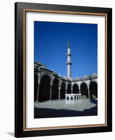 Turkey. Istanbul. Suleymaniye Mosque. Ottoman Style. 16th Century. Courtyard and Ablution Fountain-Sinan-Framed Photographic Print