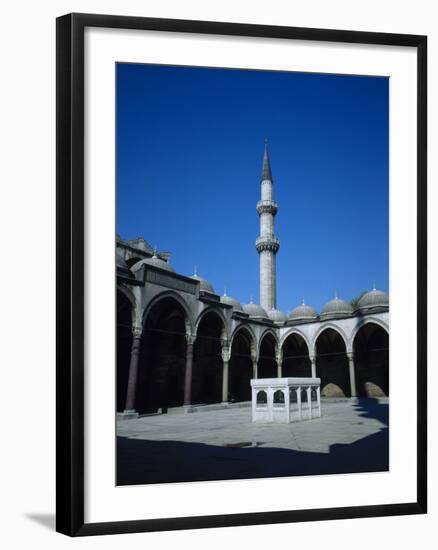 Turkey. Istanbul. Suleymaniye Mosque. Ottoman Style. 16th Century. Courtyard and Ablution Fountain-Sinan-Framed Photographic Print