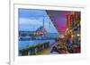 Turkey, Istanbul, Sultanahmet, Galata Bridge across the Golden Horn, New Mosque (Yeni Camii)-Alan Copson-Framed Photographic Print