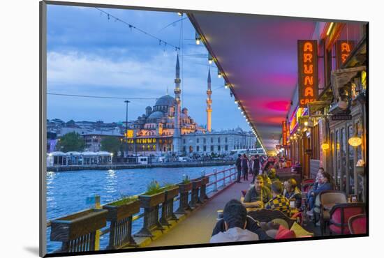 Turkey, Istanbul, Sultanahmet, Galata Bridge across the Golden Horn, New Mosque (Yeni Camii)-Alan Copson-Mounted Photographic Print