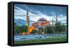 Turkey, Istanbul, Sultanahmet, Hagia Sophia (Or Ayasofya), Greek Orthodox Basilica-Alan Copson-Framed Stretched Canvas