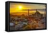 Turkey, Istanbul, Sultanahmet, Sunrise over Hagia Sophia (Or Ayasofya)-Alan Copson-Framed Stretched Canvas