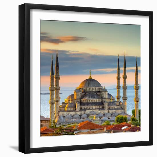 Turkey, Istanbul, Sultanahmet, the Blue Mosque (Sultan Ahmed Mosque or Sultan Ahmet Camii)-Alan Copson-Framed Premium Photographic Print