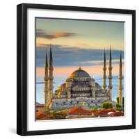 Turkey, Istanbul, Sultanahmet, the Blue Mosque (Sultan Ahmed Mosque or Sultan Ahmet Camii)-Alan Copson-Framed Photographic Print